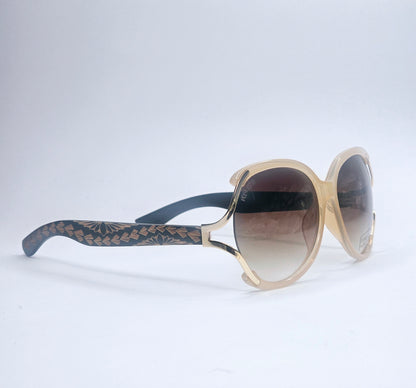 Nesian Womens Round shades - (Gradient Brown)