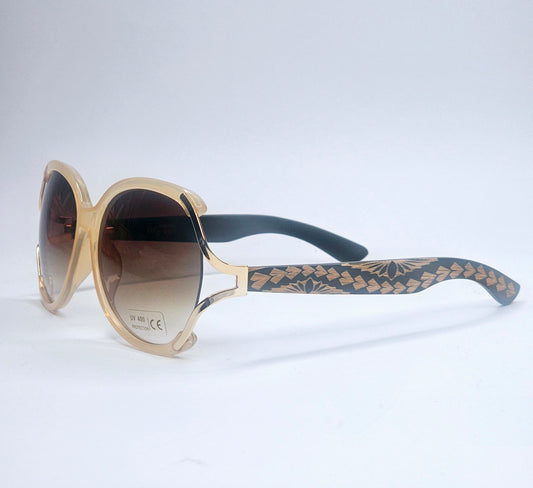 Nesian Womens Round shades - (Gradient Brown)