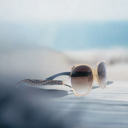 Nesian Womens Round shades - (Gradient Brown)